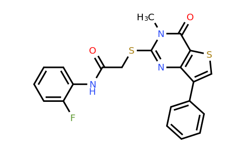 1040633-70-2 | N-(2-fluorophenyl)-2-((3-methyl-4-oxo-7-phenyl-3,4-dihydrothieno[3,2-d]pyrimidin-2-yl)thio)acetamide