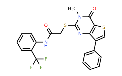 1040634-23-8 | 2-((3-Methyl-4-oxo-7-phenyl-3,4-dihydrothieno[3,2-d]pyrimidin-2-yl)thio)-N-(2-(trifluoromethyl)phenyl)acetamide