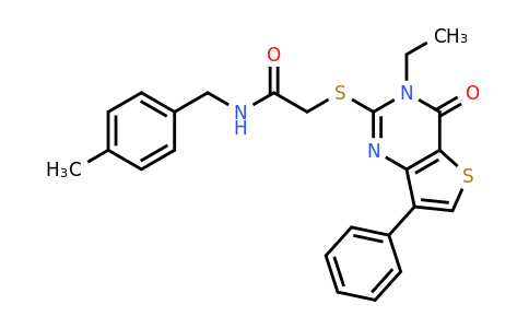 1040635-25-3 | 2-((3-Ethyl-4-oxo-7-phenyl-3,4-dihydrothieno[3,2-d]pyrimidin-2-yl)thio)-N-(4-methylbenzyl)acetamide