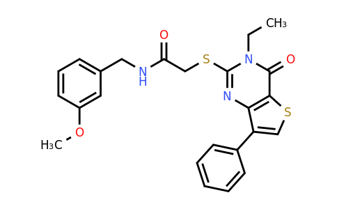 1040635-41-3 | 2-((3-Ethyl-4-oxo-7-phenyl-3,4-dihydrothieno[3,2-d]pyrimidin-2-yl)thio)-N-(3-methoxybenzyl)acetamide
