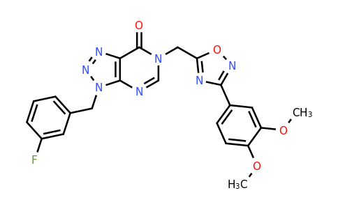 1040639-91-5 | 6-((3-(3,4-Dimethoxyphenyl)-1,2,4-oxadiazol-5-yl)methyl)-3-(3-fluorobenzyl)-3,6-dihydro-7H-[1,2,3]triazolo[4,5-d]pyrimidin-7-one