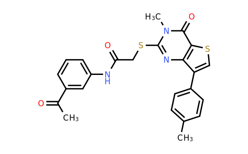 1040649-06-6 | N-(3-acetylphenyl)-2-((3-methyl-4-oxo-7-(p-tolyl)-3,4-dihydrothieno[3,2-d]pyrimidin-2-yl)thio)acetamide