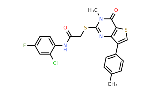 1040649-35-1 | N-(2-chloro-4-fluorophenyl)-2-((3-methyl-4-oxo-7-(p-tolyl)-3,4-dihydrothieno[3,2-d]pyrimidin-2-yl)thio)acetamide