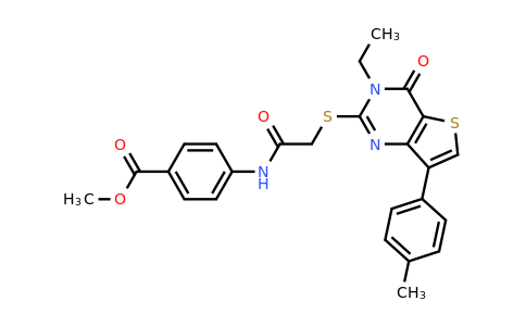 1040651-52-2 | Methyl 4-(2-((3-ethyl-4-oxo-7-(p-tolyl)-3,4-dihydrothieno[3,2-d]pyrimidin-2-yl)thio)acetamido)benzoate