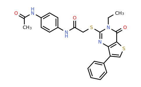 1040661-73-1 | N-(4-acetamidophenyl)-2-((3-ethyl-4-oxo-7-phenyl-3,4-dihydrothieno[3,2-d]pyrimidin-2-yl)thio)acetamide