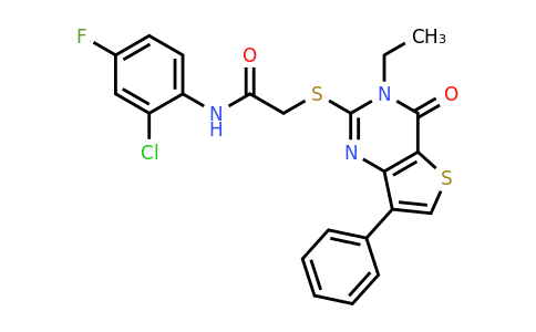 1040662-21-2 | N-(2-chloro-4-fluorophenyl)-2-((3-ethyl-4-oxo-7-phenyl-3,4-dihydrothieno[3,2-d]pyrimidin-2-yl)thio)acetamide
