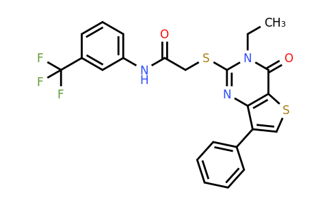 1040662-34-7 | 2-((3-Ethyl-4-oxo-7-phenyl-3,4-dihydrothieno[3,2-d]pyrimidin-2-yl)thio)-N-(3-(trifluoromethyl)phenyl)acetamide