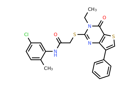 1040662-62-1 | N-(5-chloro-2-methylphenyl)-2-((3-ethyl-4-oxo-7-phenyl-3,4-dihydrothieno[3,2-d]pyrimidin-2-yl)thio)acetamide