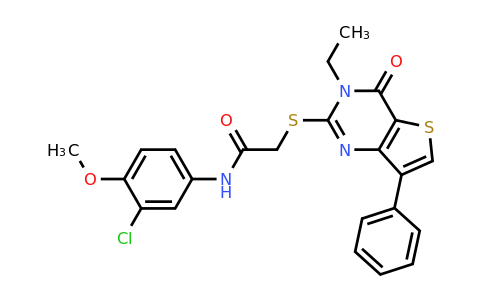 1040662-69-8 | N-(3-chloro-4-methoxyphenyl)-2-((3-ethyl-4-oxo-7-phenyl-3,4-dihydrothieno[3,2-d]pyrimidin-2-yl)thio)acetamide