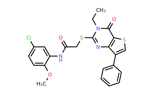 1040662-76-7 | N-(5-chloro-2-methoxyphenyl)-2-((3-ethyl-4-oxo-7-phenyl-3,4-dihydrothieno[3,2-d]pyrimidin-2-yl)thio)acetamide