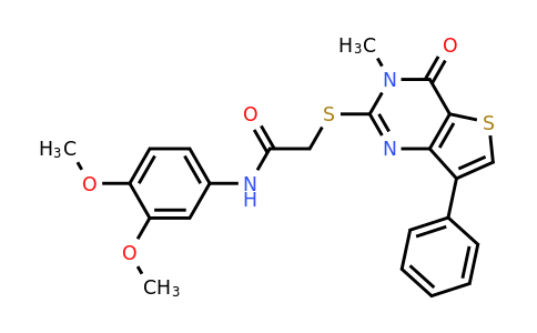 1040682-06-1 | N-(3,4-dimethoxyphenyl)-2-((3-methyl-4-oxo-7-phenyl-3,4-dihydrothieno[3,2-d]pyrimidin-2-yl)thio)acetamide
