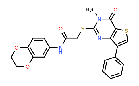1040682-14-1 | N-(2,3-dihydrobenzo[b][1,4]dioxin-6-yl)-2-((3-methyl-4-oxo-7-phenyl-3,4-dihydrothieno[3,2-d]pyrimidin-2-yl)thio)acetamide