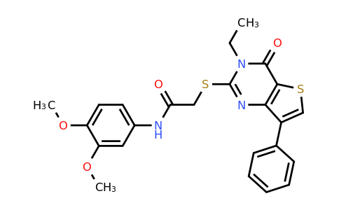 1040682-67-4 | N-(3,4-dimethoxyphenyl)-2-((3-ethyl-4-oxo-7-phenyl-3,4-dihydrothieno[3,2-d]pyrimidin-2-yl)thio)acetamide