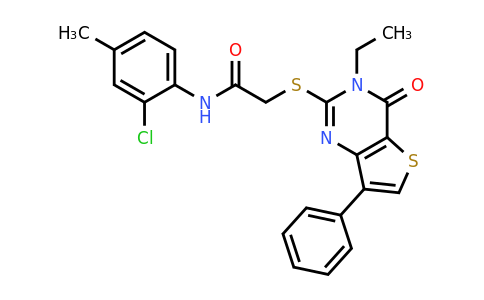1040683-13-3 | N-(2-chloro-4-methylphenyl)-2-((3-ethyl-4-oxo-7-phenyl-3,4-dihydrothieno[3,2-d]pyrimidin-2-yl)thio)acetamide