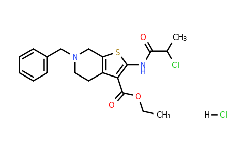 1049746-42-0 | Ethyl 6-benzyl-2-(2-chloropropanamido)-4H,5H,6H,7H-thieno[2,3-c]pyridine-3-carboxylate hydrochloride