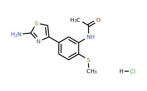 1049765-85-6 | n-[5-(2-amino-1,3-thiazol-4-yl)-2-(methylsulfanyl)phenyl]acetamide hydrochloride