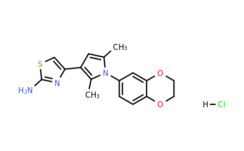 4-[1-(2,3-dihydro-1,4-benzodioxin-6-yl)-2,5-dimethyl-1h-pyrrol-3-yl]-1,3-thiazol-2-amine hydrochloride