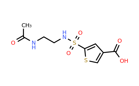 1049823-20-2 | 5-(n-(2-Acetamidoethyl)sulfamoyl)thiophene-3-carboxylic acid