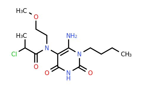 1050883-98-1 | n-(6-Amino-1-butyl-2,4-dioxo-1,2,3,4-tetrahydropyrimidin-5-yl)-2-chloro-n-(2-methoxyethyl)propanamide