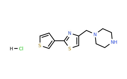 1052539-68-0 | 1-{[2-(thiophen-3-yl)-1,3-thiazol-4-yl]methyl}piperazine hydrochloride