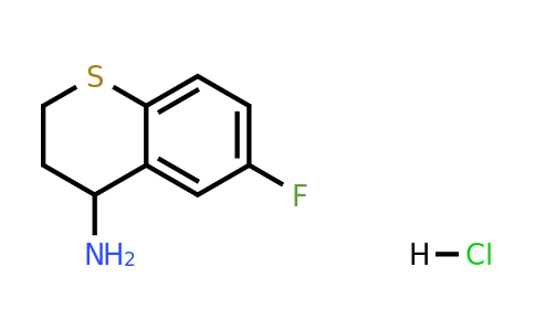 1052544-66-7 | 6-Fluoro-3,4-dihydro-2h-1-benzothiopyran-4-amine hydrochloride