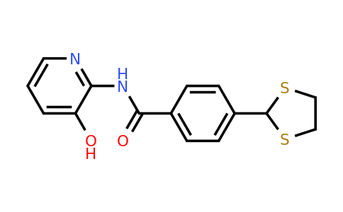 4-(1,3-Dithiolan-2-yl)-N-(3-hydroxypyridin-2-yl)benzamide
