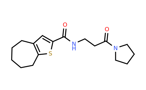1061503-78-3 | 5,6,7,8-Tetrahydro-N-[3-oxo-3-(1-pyrrolidinyl)propyl]-4H-cyclohepta[b]thiophene-2-carboxamide