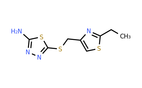 1061728-15-1 | 5-(((2-Ethylthiazol-4-yl)methyl)thio)-1,3,4-thiadiazol-2-amine