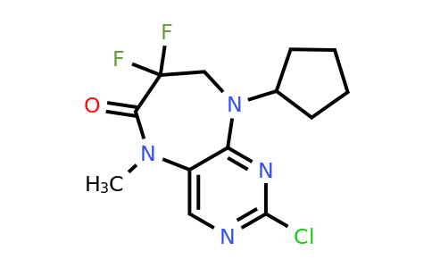 1062246-03-0 | 2-Chloro-9-cyclopentyl-7,7-difluoro-5-methyl-5,7,8,9-tetrahydro-6H-pyrimido[4,5-b][1,4]diazepin-6-one