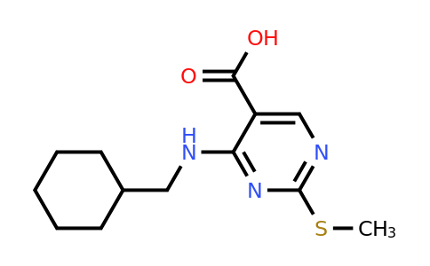 1065075-52-6 | 4-((Cyclohexylmethyl)amino)-2-(methylthio)pyrimidine-5-carboxylic acid