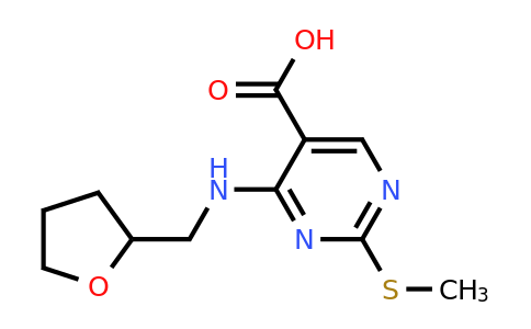 1065075-56-0 | 2-(Methylthio)-4-(((tetrahydrofuran-2-yl)methyl)amino)pyrimidine-5-carboxylicacid