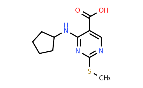 1065075-68-4 | 4-(Cyclopentylamino)-2-(methylthio)pyrimidine-5-carboxylic acid
