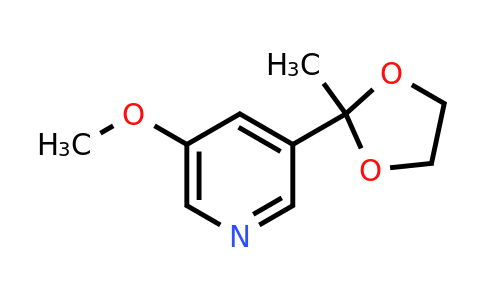 1072933-64-2 | 3-Methoxy-5-(2-methyl-1,3-dioxolan-2-yl)pyridine