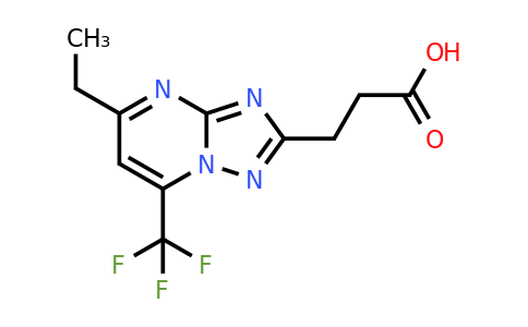 1076196-64-9 | 3-[5-ethyl-7-(trifluoromethyl)-[1,2,4]triazolo[1,5-a]pyrimidin-2-yl]propanoic acid