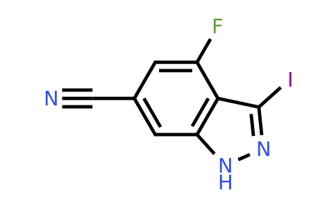 1082041-46-0 | 4-Fluoro-3-iodo-1H-indazole-6-carbonitrile