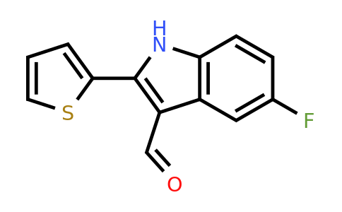 1082289-57-3 | 5-Fluoro-2-(thiophen-2-yl)-1H-indole-3-carbaldehyde