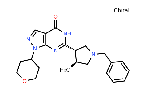 1082743-69-8 | rel-6-((3R,4R)-1-benzyl-4-methylpyrrolidin-3-yl)-1-(tetrahydro-2H-pyran-4-yl)-1,5-dihydro-4H-pyrazolo[3,4-d]pyrimidin-4-one
