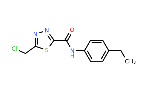 1087792-49-1 | 5-(Chloromethyl)-n-(4-ethylphenyl)-1,3,4-thiadiazole-2-carboxamide