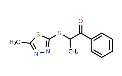 1088215-62-6 | 2-((5-Methyl-1,3,4-thiadiazol-2-yl)thio)-1-phenylpropan-1-one