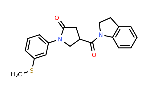 1090029-95-0 | 4-(2,3-Dihydro-1h-indole-1-carbonyl)-1-[3-(methylsulfanyl)phenyl]pyrrolidin-2-one
