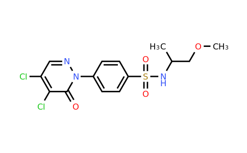 4-(4,5-Dichloro-6-oxo-1,6-dihydropyridazin-1-yl)-n-(1-methoxypropan-2-yl)benzene-1-sulfonamide
