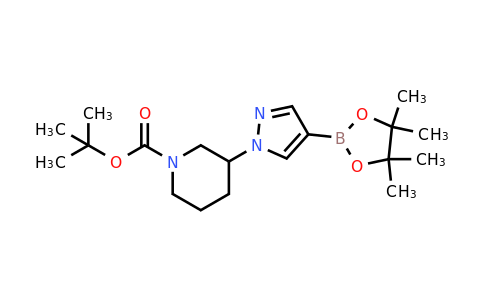 tert-Butyl 3-[4-(tetramethyl-1,3,2-dioxaborolan-2-yl)-1H-pyrazol-1-yl]piperidine-1-carboxylate