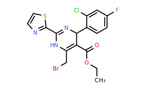 1092953-02-0 | Ethyl 6-(bromomethyl)-4-(2-chloro-4-fluorophenyl)-2-(thiazol-2-yl)-1,4-dihydropyrimidine-5-carboxylate