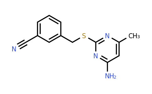 1099756-82-7 | 3-(((4-Amino-6-methylpyrimidin-2-yl)thio)methyl)benzonitrile