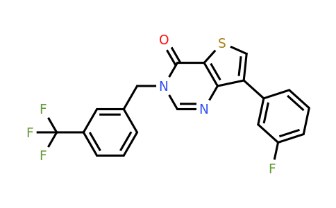 1105232-83-4 | 7-(3-Fluorophenyl)-3-(3-(trifluoromethyl)benzyl)thieno[3,2-d]pyrimidin-4(3H)-one