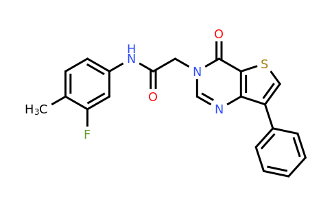 1105234-95-4 | N-(3-fluoro-4-methylphenyl)-2-(4-oxo-7-phenylthieno[3,2-d]pyrimidin-3(4H)-yl)acetamide