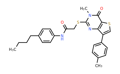 1111318-00-3 | N-(4-butylphenyl)-2-((3-methyl-4-oxo-7-(p-tolyl)-3,4-dihydrothieno[3,2-d]pyrimidin-2-yl)thio)acetamide