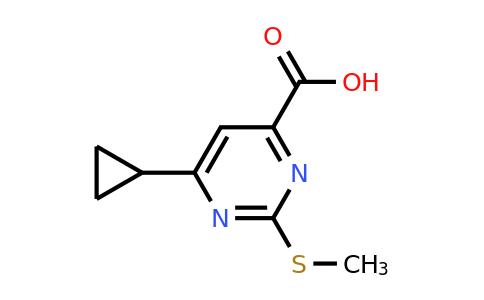 1118787-11-3 | 6-Cyclopropyl-2-(methylsulfanyl)pyrimidine-4-carboxylic acid