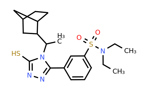 3-[4-(1-{bicyclo[2.2.1]heptan-2-yl}ethyl)-5-sulfanyl-4H-1,2,4-triazol-3-yl]-N,N-diethylbenzene-1-sulfonamide