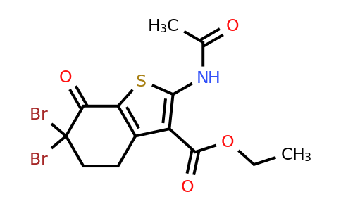 113407-90-2 | Ethyl 2-acetamido-6,6-dibromo-7-oxo-4,5,6,7-tetrahydrobenzo[b]thiophene-3-carboxylate